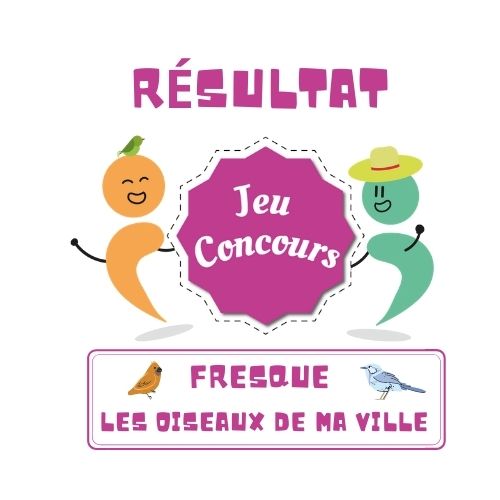 Résultat du jeu concours fresque les oiseaux de ma ville